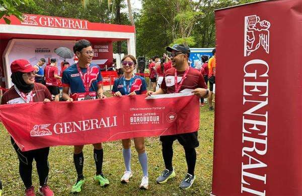 Generali Indonesia Lindungi 10.000 Pelari Bank Jateng Borobudur Marathon 2024