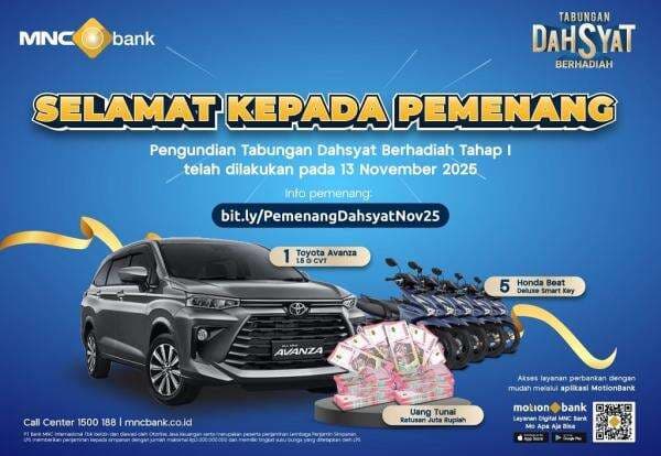 Dahsyatnya MNC Bank! Selamat kepada Para Pemenang Undian Tabungan Dahsyat Berhadiah Tahap Pertama