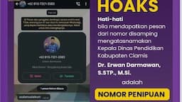 Waspada Penipuan! Nomor WhatsApp Kadisdik Ciamis Dicatut Oknum Tak Bertanggung Jawab