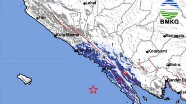 Gempa Bumi Magnitudo 4,5 Guncang Pesisir Barat Lampung