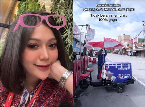 Viral Pramugari Cantik, Banting Setir Jualan Kopi Gerobakan