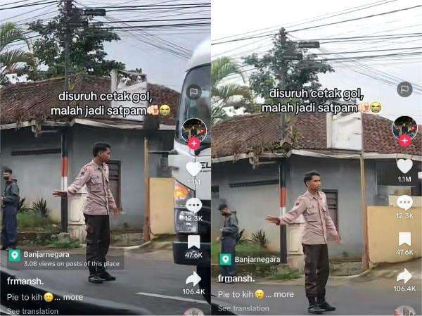 Viral Pria Mirip Marselino Ferdinan Sibuk Atur Parkir, Netizen: Disuruh Cetak Gol malah Jadi Satpam