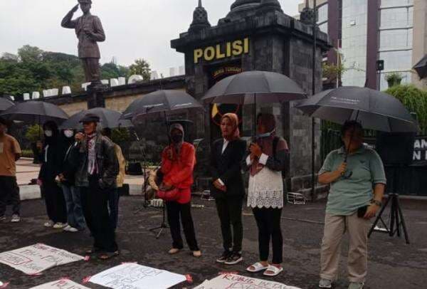 Demo di Polda Jateng, Massa Desak Kapolrestabes Semarang Dicopot Buntut Kasus Penembakan Siswa SMK