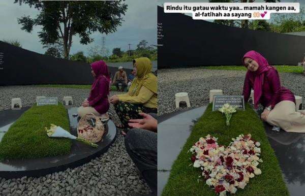 Atalia Praratya Doa di Makan Eril dan Tabur Kelopak Mawar Berbentuk Love