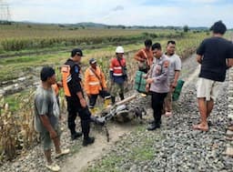 KA Banyubiru Tertemper Sepeda Motor di Desa Sugihmanik Tanggungharjo, Pengendara Kabur