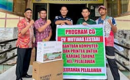 CV Mutiara Lestari Serahkan Bantuan Komputer dan Printer, Dukung Produktivitas Karang Taruna