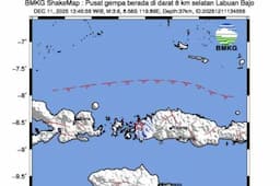 Gempa Hari Ini M3,6 di Labuan Bajo, Getaran Dirasakan Kuat Skala IV MMI
