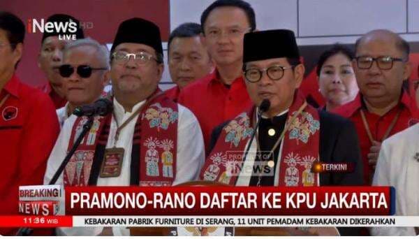 Siang Ini! Pramono Anung-Rano Karno sebagai Gubernur dan Wakil Gubernur Terpilih