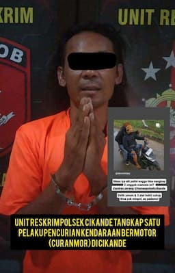 Polsek Cikande dan Polres Serang Tangkap Pelaku Curanmor, Rekannya Masih Buron