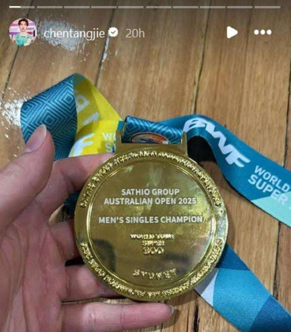 Kisah Kocak Chen Tang Jie, Pebulu Tangkis Ganda Campuran yang Salah Dapat Medali Juara Tunggal Putra di Australia Open 2025