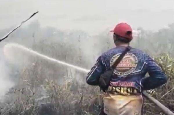 Palangka Raya Dikepung Asap Imbas Karhutla, Petugas Berjibaku Lawan Api