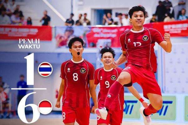Timnas Futsal Putra Indonesia Ukir Sejarah Emas Pertama SEA Games 2025 usai Bantai Thailand 6-1