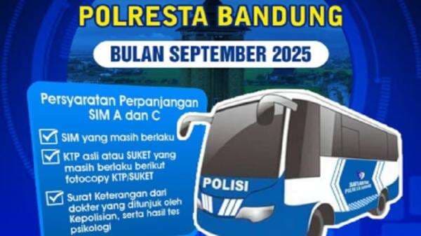 Jadwal SIM Keliling Bandung Hari Ini 20 November 2025, Cek Lokasi dan Persyaratannya