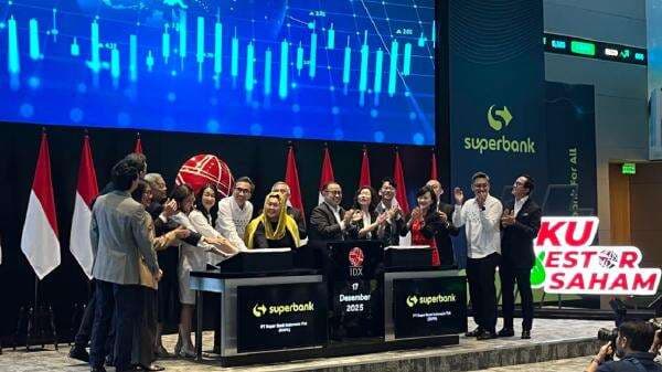 Superbank (SUPA) Resmi Melantai di BEI, Saham Naik 24 di Hari Perdana