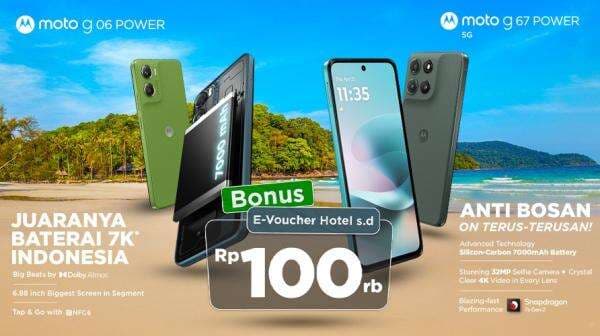 Moto g 06 POWER & Moto g 67 POWER 5G: Duo Smartphone Tangguh untuk Liburan dan Anti Kehabisan Daya