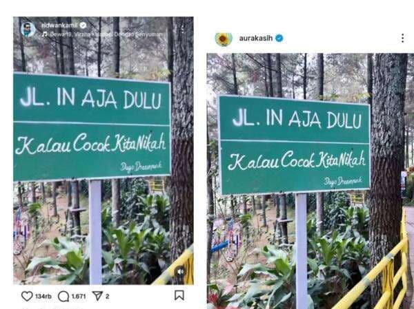 Viral Foto Aura Kasih dan Ridwan Kamil Sama soal Kode Nikah, Ini Faktanya!