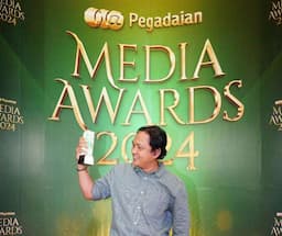 Taufik Budi Jurnalis iNews Raih Penghargaan Pegadaian Media Awards 2024