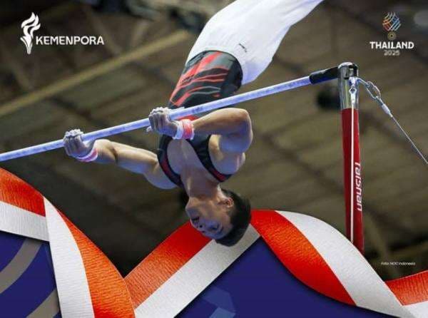 Lewat Palang Tunggal Senam Artistik, Abiyu Rafi Rebut Medali Emas Ke-15 Indonesia di SEA Games 2025