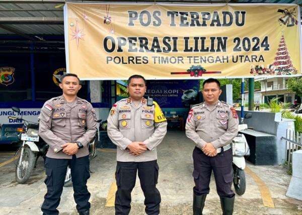 Jelang Nataru, Kapolres TTU Lakukan Pengecekan Pos PAM Pelayanan Operasi Lilin 2024