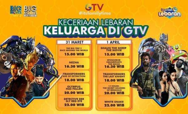 Sambil Kumpul Keluarga, Lebaran Ini Makin Berwarna Bareng Deretan Film Seru di GTV Seharian! Sambil Kumpul Keluarga, Lebaran Ini Makin Berwarna Bareng Deretan Film Seru di GTV Seharian!