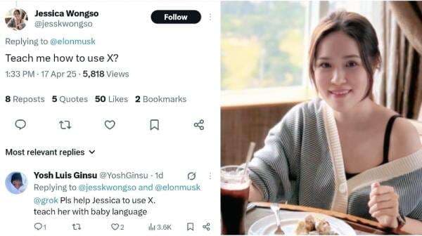 Jessica Wongso Muncul di Media Sosial Tanya Elon Musk Cara Main X Jessica Wongso Muncul di Media Sosial Tanya Elon Musk Cara Main X