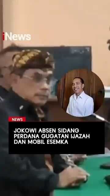Jokowi Absen Sidang Perdana Gugatan Ijazah dan Mobil Esemka