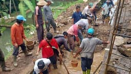 Saluran Air Cinangka di Cijulang Ciamis Kembali Berfungsi Normal Usai Tertutup Longsor