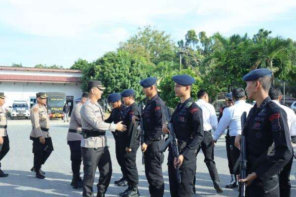 Apel Pelepasan BKO Brimob, AKBP Fahrian Ucapkan Terima Kasih Inhu Kondusif