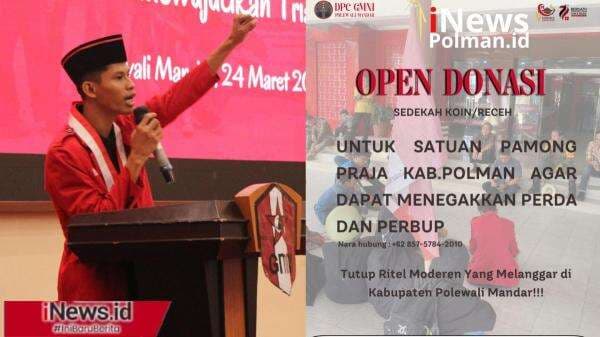 GMNI Polman Sindir Satpol PP dengan Open Donasi Koin: "Satpol PP Polman, Mau Dibiayai Mahasiswa?" GMNI Polman Sindir Satpol PP dengan Open Donasi Koin: "Satpol PP Polman, Mau Dibiayai Mahasiswa?"