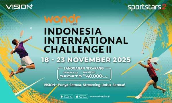 Link Live Streaming Indonesia International Challenge 2025 II di Vision+, Klik di Sini!