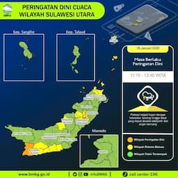 Cuaca Ekstrem Mengancam Wilayah Sulut pada 18 Januari 2025, BMKG Beri Peringatan Dini