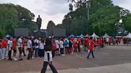 Penampakan Suporter Timnas Mengantre Panjang sebelum Masuk GBK