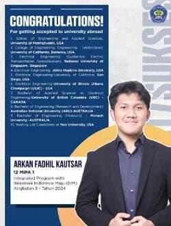 Arkan Fadhil Penerima Beasiswa Indonesia Maju, Pilih University of Pennsylvania