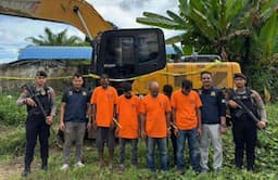 Polres Nagan Raya Tangkap 5 Orang Pelaku Penambangan Emas Ilegal