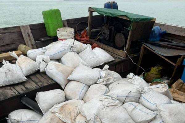TNI AL Gagalkan Penyelundupan 25 Ton Timah di Bangka, Ini Penampakannya