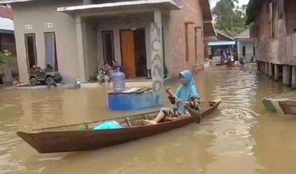 Curah Hujan Tinggi, Ribuan Rumah di Muarojambi Terdampak Banjir