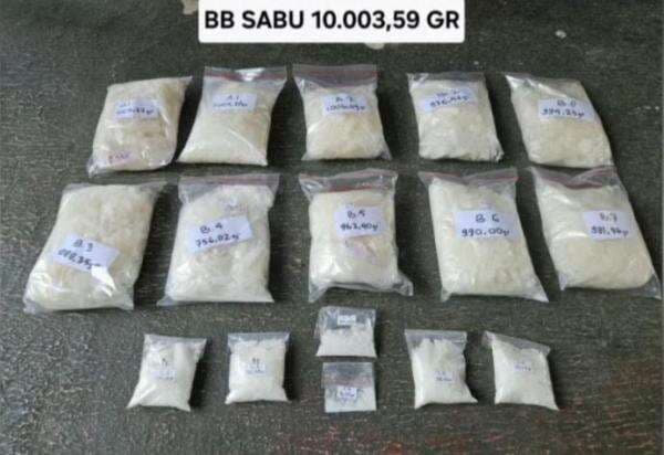 Polda Metro Jaya Gagalkan Peredaran 10 Kg Sabu di Tangerang
