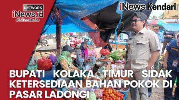 Bupati Kolaka Timur Sidak Ketersediaan Bahan Pokok di Pasar Ladongi