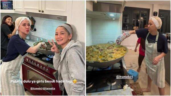 Mantap! BCL Masak Rendang Lebaran di Rumah, Porsi Besar Ngaduk Sendiri Mantap! BCL Masak Rendang Lebaran di Rumah, Porsi Besar Ngaduk Sendiri