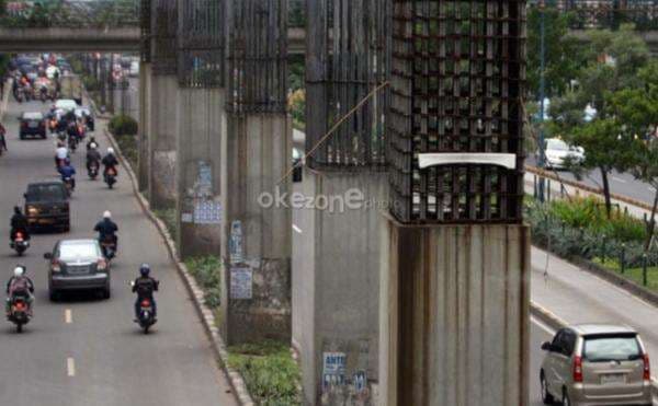 Polda Metro Akan Rekayasa Lalin di Lokasi Pembongkaran Tiang Monorel di Rasuna Said