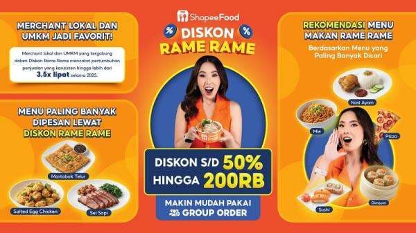 Diskon Rame Rame ShopeeFood Tumbuhkan Penjualan Merchant Lokal dan UMKM