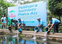 Pelihara Debit dan Kualitas Air Tanah, Le Minerale Konsisten Tanam Pohon