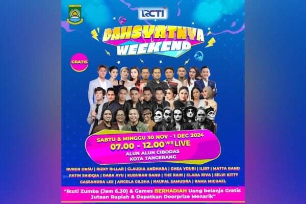 The Rain hingga Fatin Shidqia Bakal Guncang Dahsyatnya Weekend di Tangerang