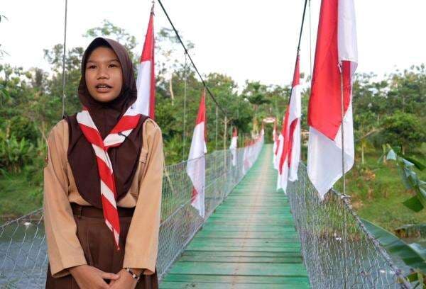 Jembatan Gantung Percepat Akses Warga dan Pelajar di Pameungpeuk Garut