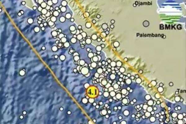 Gempa Hari Ini Magnitudo 4,1 Guncang Enggano Bengkulu