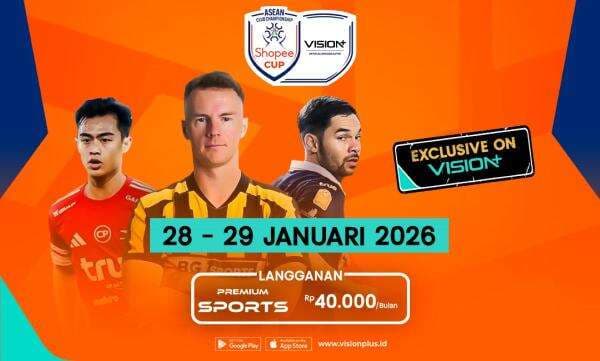 Jadwal dan Link Live Streaming ASEAN Club Championship Shopee Cup 2025-2026 di VISION+ Minggu Ini, Klik di Sini!