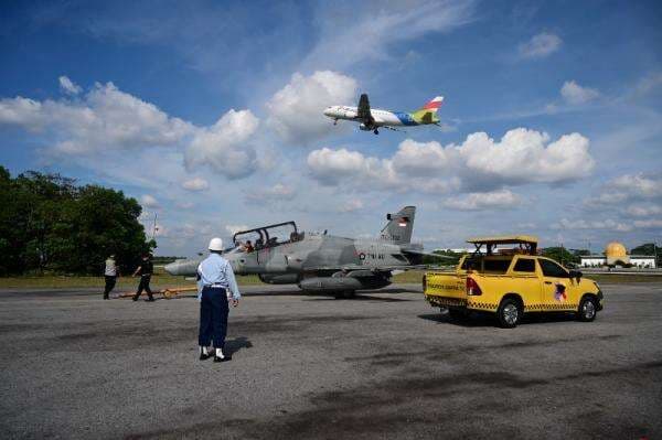 Latihan Penanganan Emergency, Lanud Roesmin Nurjadin Pekanbaru Libatkan 2 Skadron