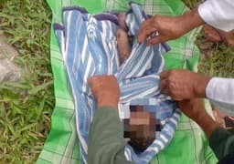 Heboh, Mayat Bayi Perempuan Ditemukan Tanpa Busana di Bantaran Sungai Krucil Probolinggo