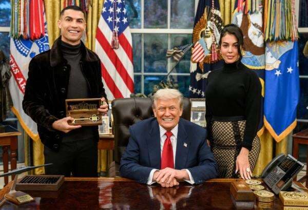 Pesan Hangat Cristiano Ronaldo Usai Diundang Donald Trump ke Gedung Putih