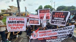 Demo di Mapoldasu, Mahasiswa Pospera Sumut Desak Evaluasi Kinerja Kapolres Taput